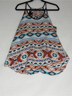 BCX multi color Aztec Halter Top